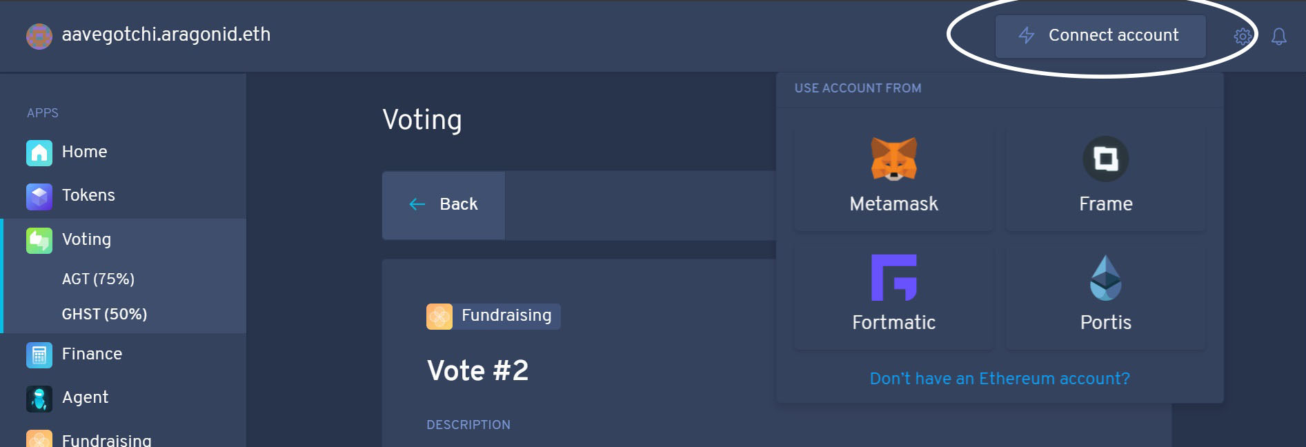 Aragon Voting Ethereum
