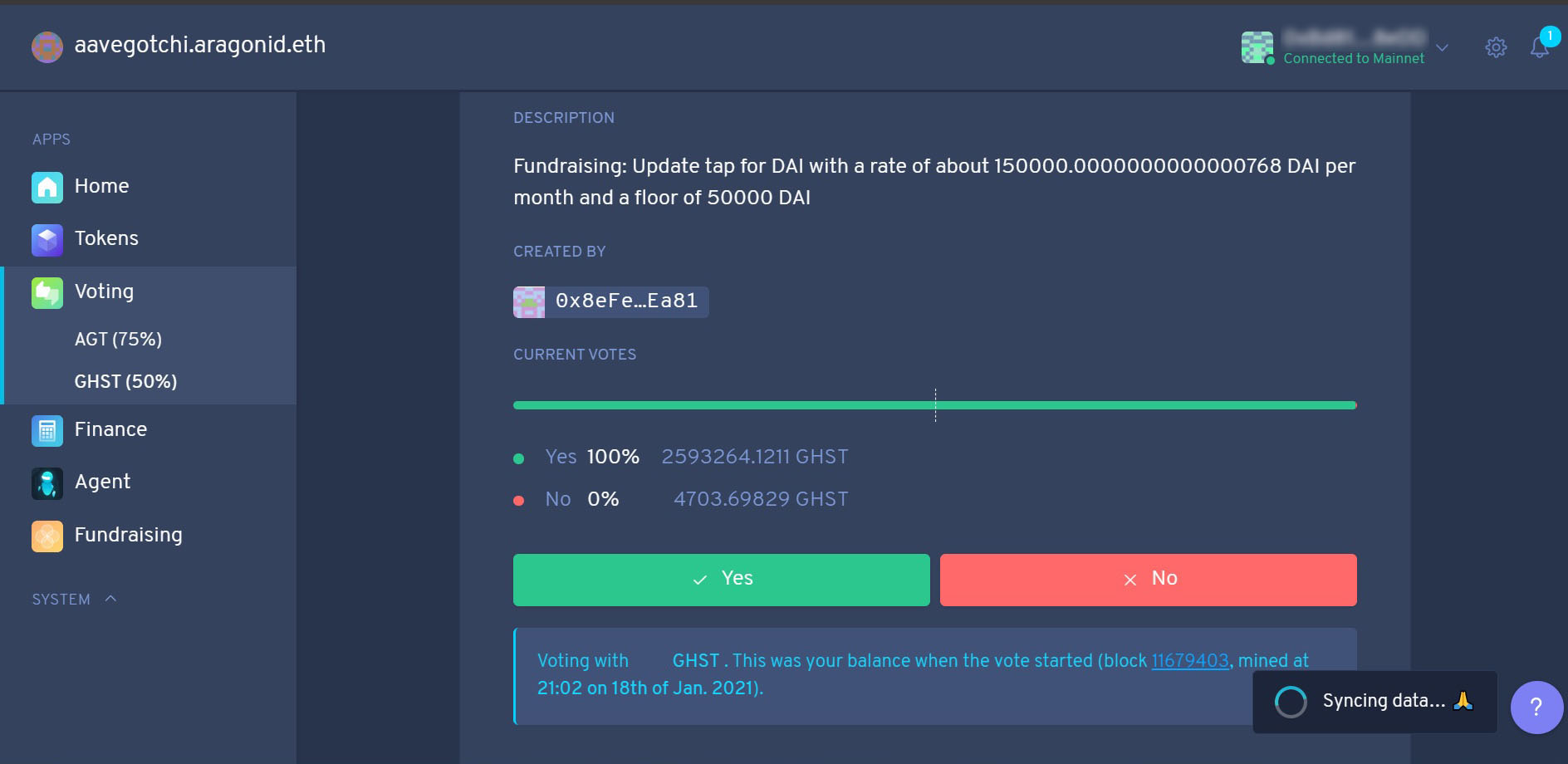 Aragon Voting Ethereum