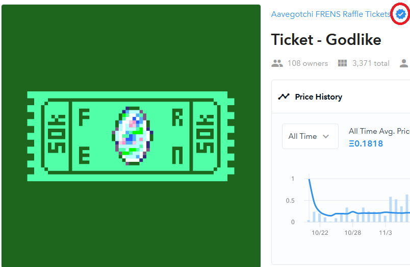 aavegotchi godlike raffle ticket