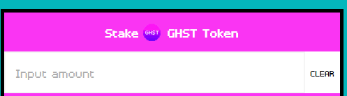 stake ghst token aavegotchi